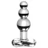 Icicles No. 47 - analplugg med tre kulor - glas - transparent