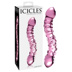 Icicles No. 55 - dubbelsidig G-punkt glasdildo - rosa