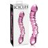 Icicles No. 55 - Dubbeländad G-punkt glasdildo (rosa)