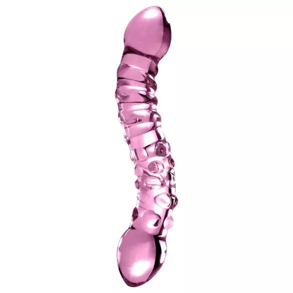 Icicles No. 55 - dubbelsidig G-punkt glasdildo - rosa