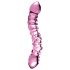 Icicles No. 55 - Dubbeländad G-punkt glasdildo (rosa)