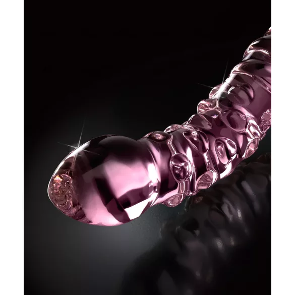 Icicles No. 55 - dubbelsidig G-punkt glasdildo - rosa