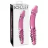 Icicles No. 57 - dubbeldildo med penisform - glas - rosa