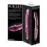 Icicles Nr. 57 - Dubbeländad glasdildo med penisform (rosa)