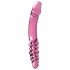 Icicles Nr. 57 - Dubbeländad glasdildo med penisform (rosa)