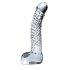Icicles No. 61 - elegant, transparent glasdildo med testiklar