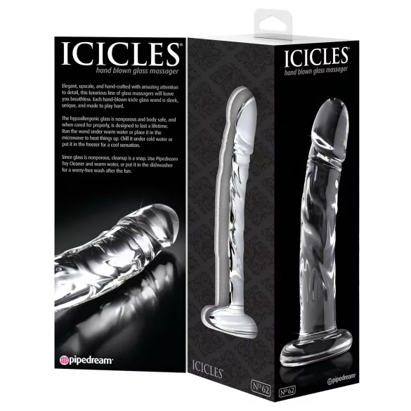 Icicles No. 62 - dildo med penisform - glas - transparent