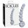 Icicles No. 66 - Böjd, kulformad glaskonstverk (genomskinlig)
