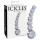 Icicles No. 66 - glasdildo böjd med kulor - transparent