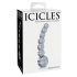 Icicles No. 66 - Böjd, kulformad glaskonstverk (genomskinlig)