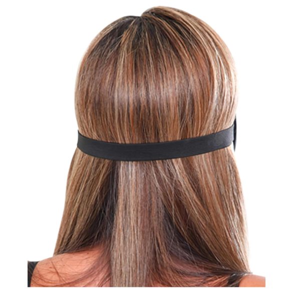 Fetish Deluxe Fantasy - ögonmask - bred och mjuk - svart