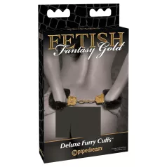 Pipedream Fetish Fantasy Gold - handbojor - plysch - svart