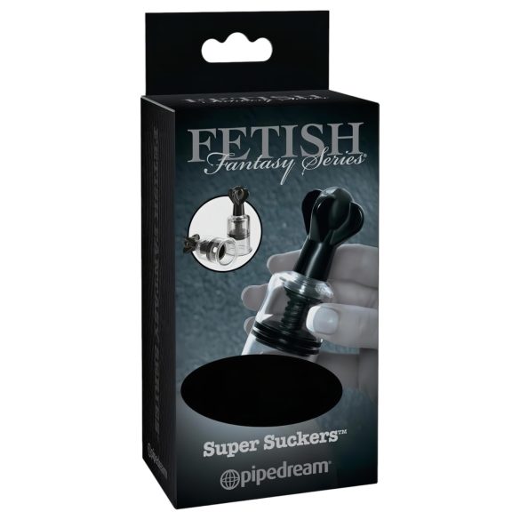 "Fetish Super Suckers - bröstvårtspump (svart-transparent)"