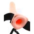 Fetish Strap-On 8 - ihålig vibrator med rem (natur)