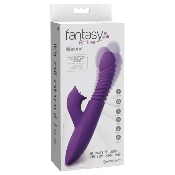 Fantasy For Her - 3‑i‑1 stötvibrator med värmefunktion (lila)