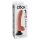 King Cock 9 - böjbar dildo med sugkopp och vibrator - 26 cm - natur
