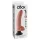 King Cock 9 - böjbar dildo med sugkopp och vibrator - 26 cm - natur