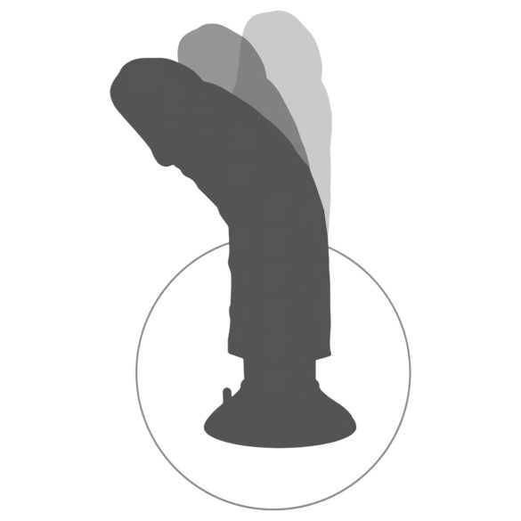 King Cock 9 - böjbar dildo med sugkopp och vibrator - 26 cm - natur