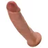 King Cock - realistisk dildo med sugkopp 23cm - mörk natur