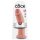 King Cock 10 - stor sugkopp dildo (25 cm) - naturfärg