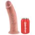 King Cock 10 - stor sugkopp dildo (25 cm) - naturfärg