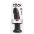 King Cock 10 - Sugproppdildo (25 cm) - svart