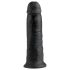 King Cock 10 - Sugproppdildo (25 cm) - svart