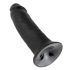 King Cock 10 - Sugproppdildo (25 cm) - svart