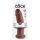 King Cock 10 - Stor dildo med sugpropp (25 cm) - brun