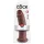 King Cock - dildo med sugkopp 25cm - brun