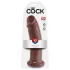 King Cock - dildo med sugkopp 25cm - brun