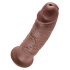 King Cock 10 - Stor dildo med sugpropp (25 cm) - brun