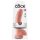 King Cock 9 - stor dildo med sugkopp och pung (23 cm) - naturfärg