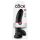 King Cock 9 - stor sugkoppsdildo med pung, svart (23 cm)