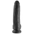 King Cock - dildo med pung och sugpropp 23 cm - svart