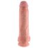 King Cock 11 - sugkopp dildo med pung (28 cm) - natur