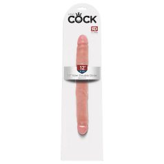 King Cock - dubbel dildo - realistisk - 31 cm - natur
