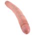 King Cock 12 Slim - naturtrog dubbel dildo (31 cm)