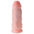 King Cock 9 Chubby - Sugpropp med testiklar dildo (23 cm) - Naturfärg