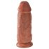 King Cock - dildo med sugkopp - 23 cm mörk natur