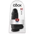 King Cock - dildo med sugkopp och pung - svart - 23cm