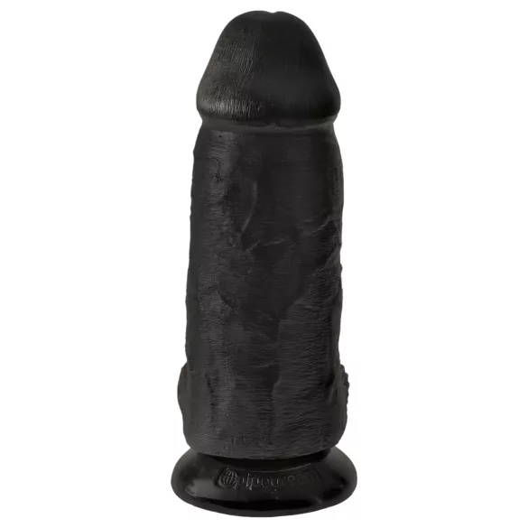 King Cock - dildo med sugkopp och pung - svart - 23cm