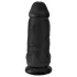 King Cock - dildo med sugkopp och pung - svart - 23cm