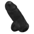 King Cock - dildo med sugkopp och pung - svart - 23cm
