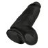 King Cock 9 Chubby sugpropp-dildo 23 cm - svart