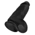 King Cock - dildo med sugkopp och pung - svart - 23cm