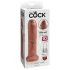 King Cock - realistisk dildo 18cm - mörk hudfärg