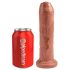 King Cock 7 - realistisk dildo (18 cm) - mörk natur