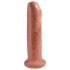 King Cock 7 - realistisk dildo (18 cm) - mörk natur