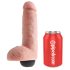 King Cock 8 - naturtrogen sprutande dildo (20 cm) - naturlig